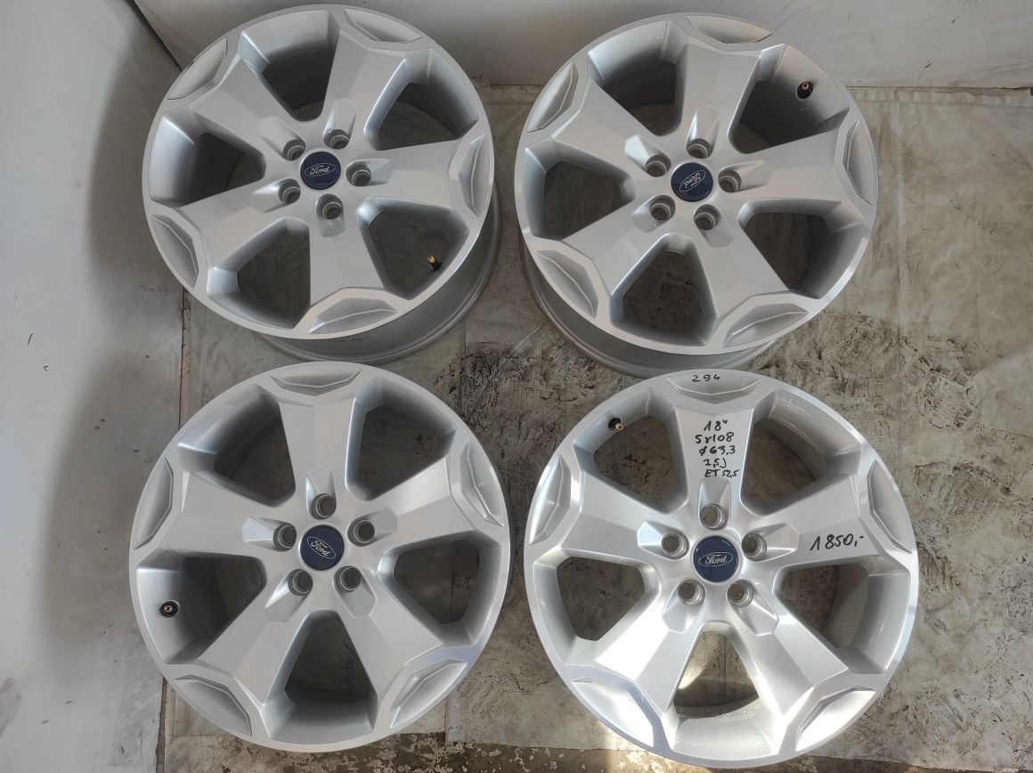 294 Felgi aluminiowe ORYGINAŁ FORD R 18 5x108 otwór 63,3 Bardzo Ładne