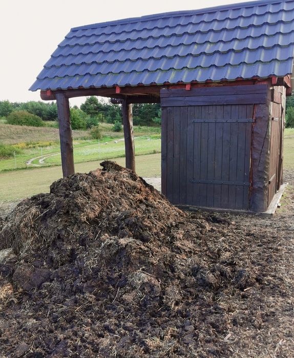 Naturalny nawóz, obornik z hodowli danieli, jeleniowatych
