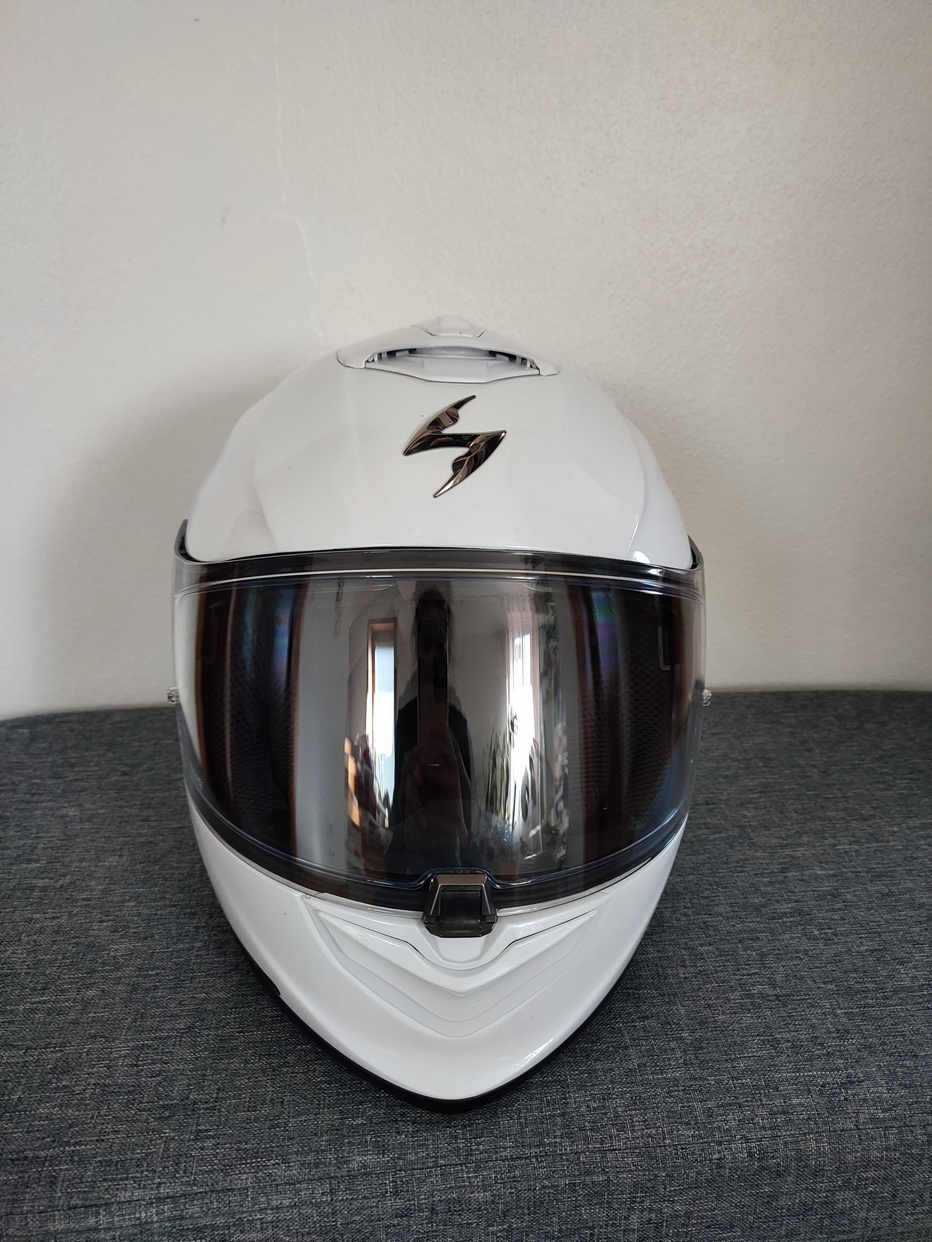 Capacete Scorpion Exo 1400 AIR branco Tamanho: S