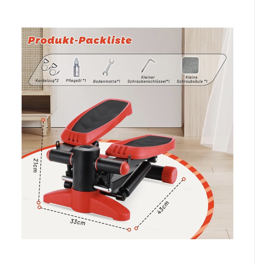 Mini Stepper z linkami do ćwiczeń