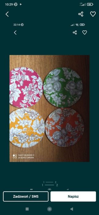 Zara Home podkładki pod kubki vintage