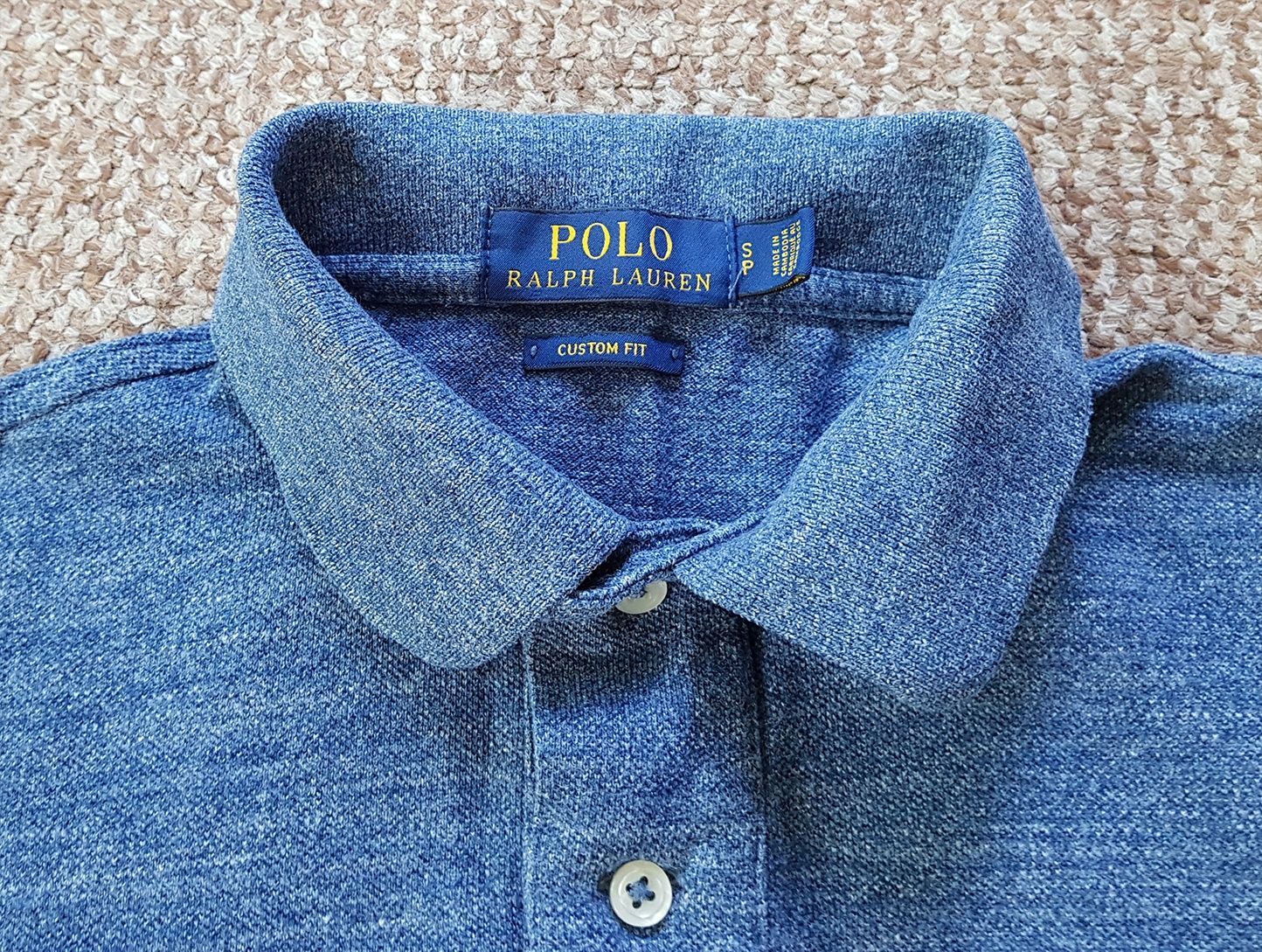 Ralph Lauren Polo поло футболка custom fit Оригинал S синяя