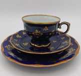Porcelana ILMENAU Echt Kobalt Trio Turyngia Złocenia Brabanckie