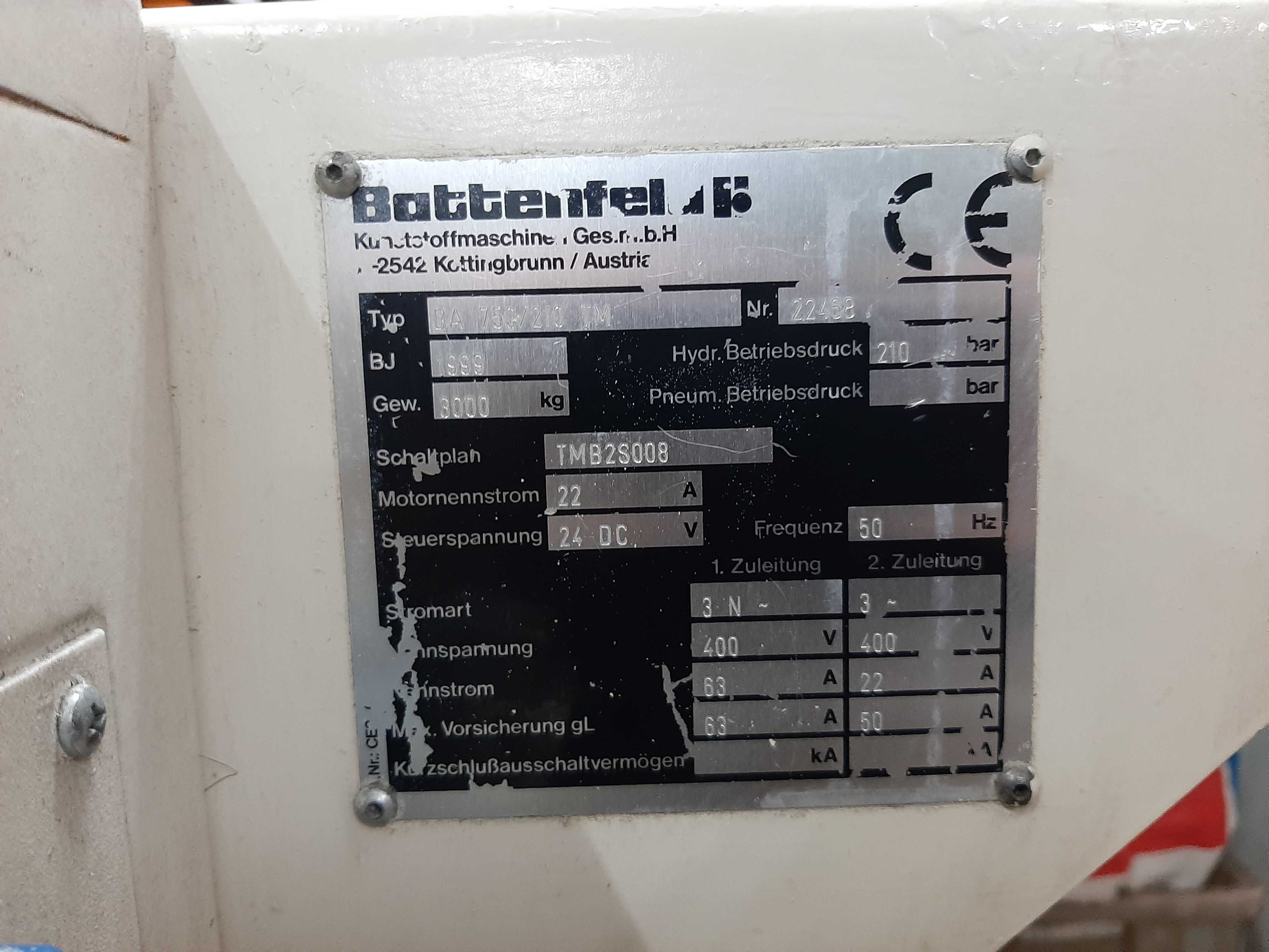 Wtryskarka Battenfeld TM 750/210
