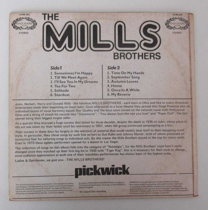 THE MILLS BROTHERS - The Mills Brothers (LP)