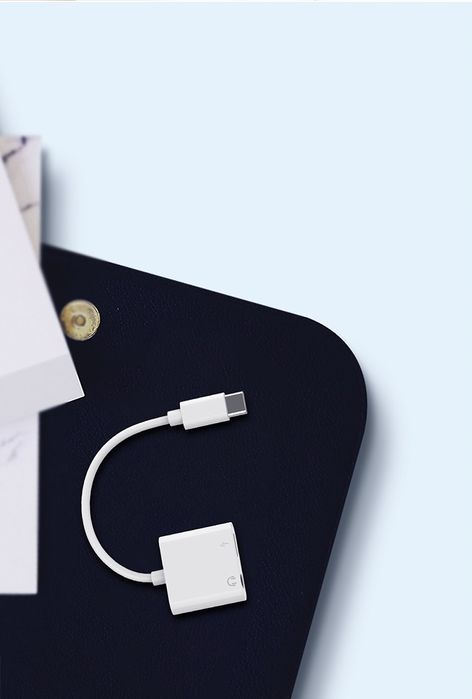 Przejściówka Adapter Usb-C Usb C + Aux 3,5 Mm Do Słuchawek Recci