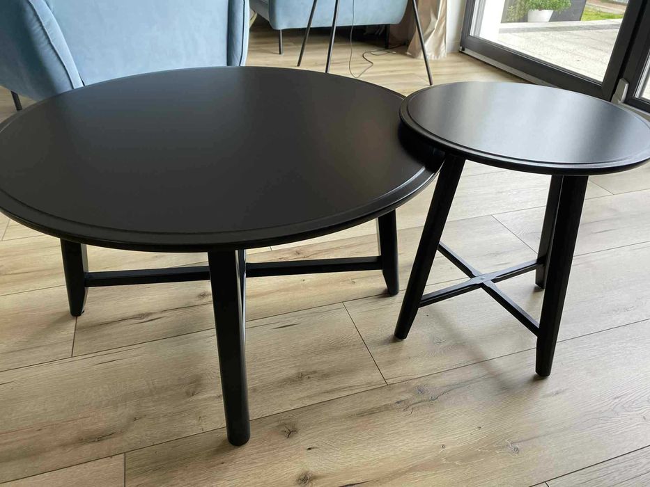 Sprzedam dwa czarne stoliki Ikea