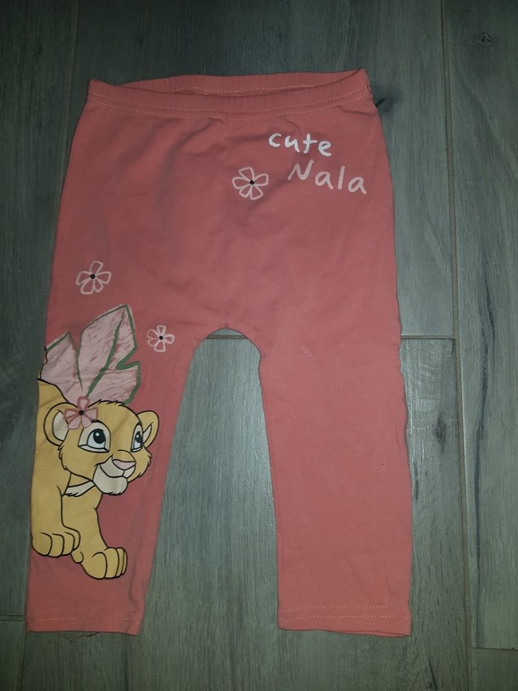 Zestaw 5 ubrań Rozmiar 86. Kurtka 86. Disney Baby. So Cute.  Legginsy