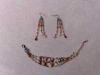 Biżuteria orientalna kolorowa Oriflame kolczyki i bransoletka