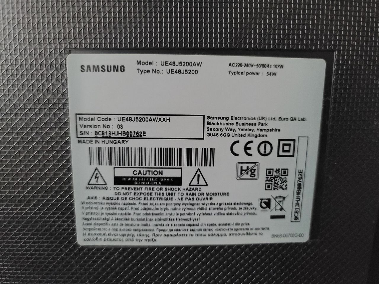 Телевізор Samsung UE48J5200AW