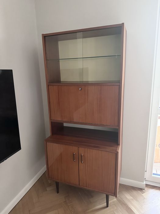 Szafka kredens regał PRL vintage modern classic barek brązowy