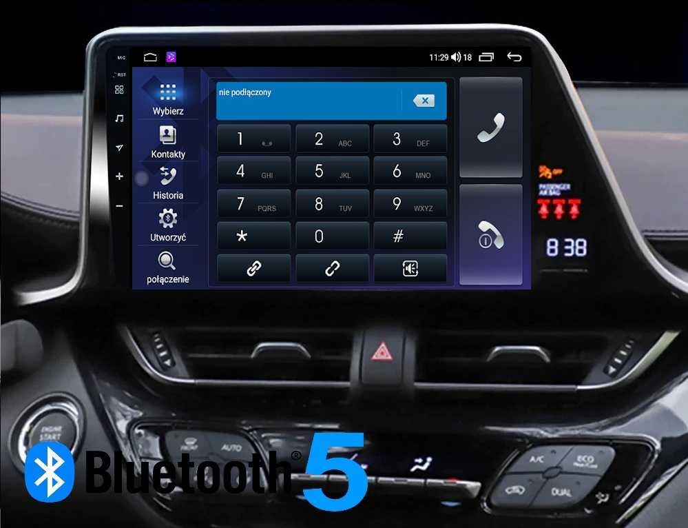 Toyota CH-R Radio Nawigacja Android 11 4G LTE CarPlay AndroidAuto