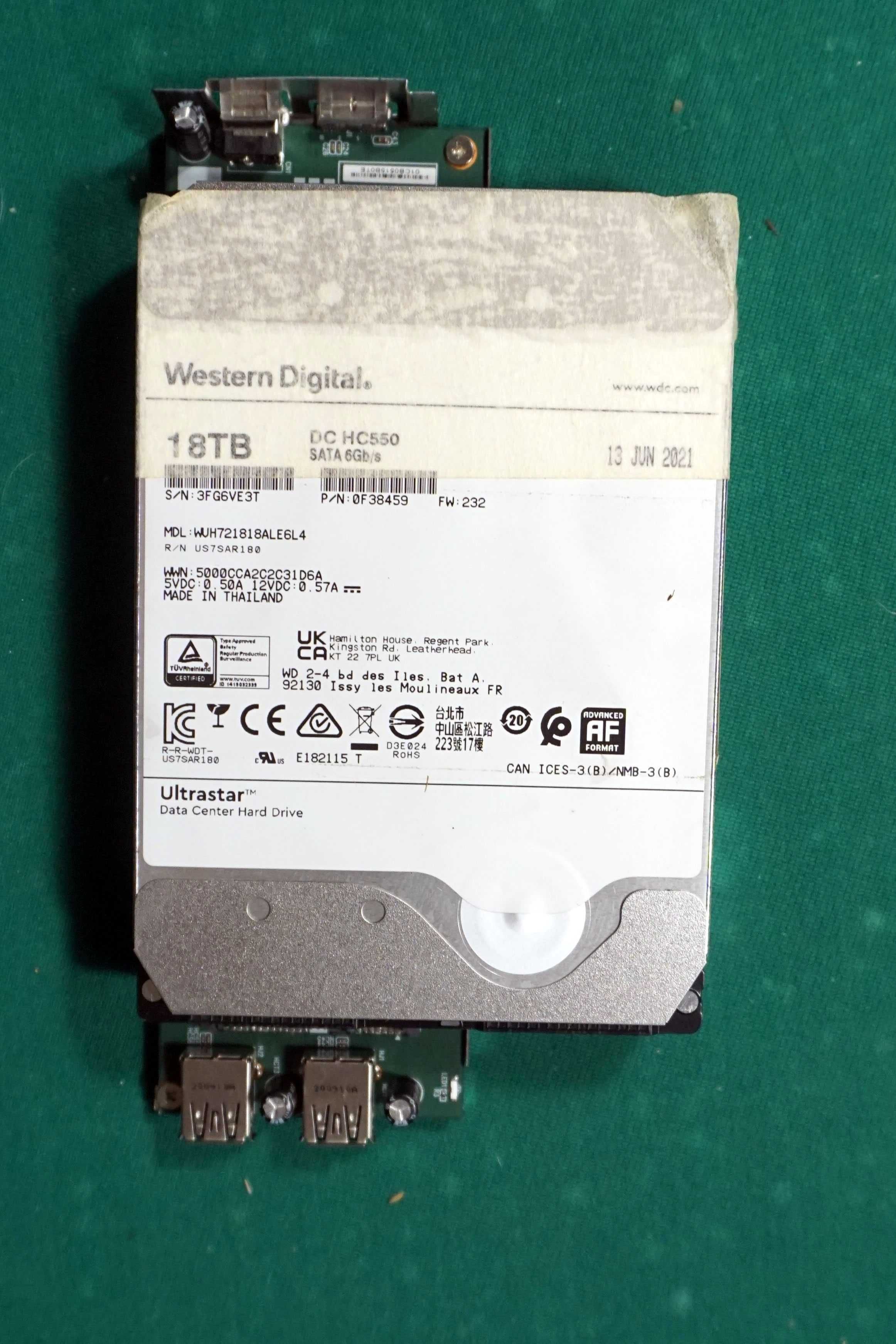 Zestaw 17 dysków, 2x12TB, 5x16TB, 10x18TB