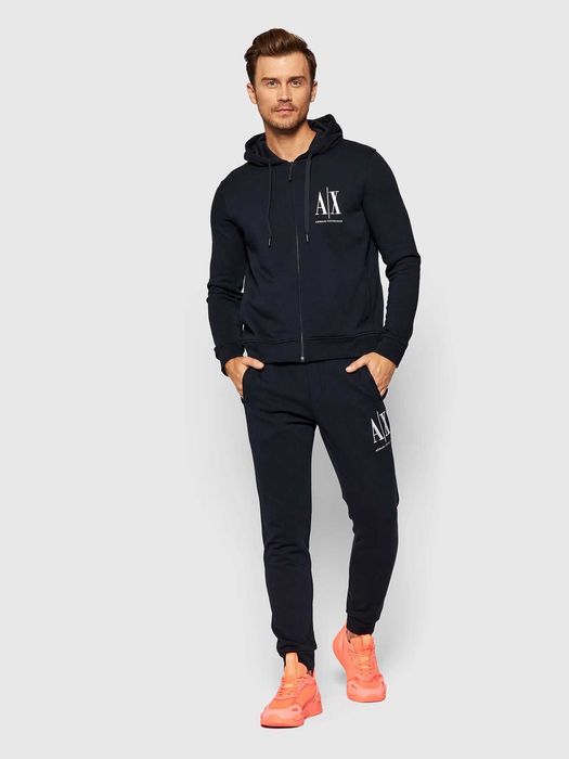 Armani Exchange Nowy Dres Męski Komplet Bluza + Spodnie Bawełna XL