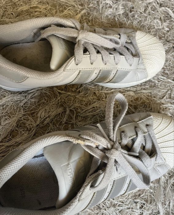 Szare sneakersy damskie Adidas Superstar  37 38