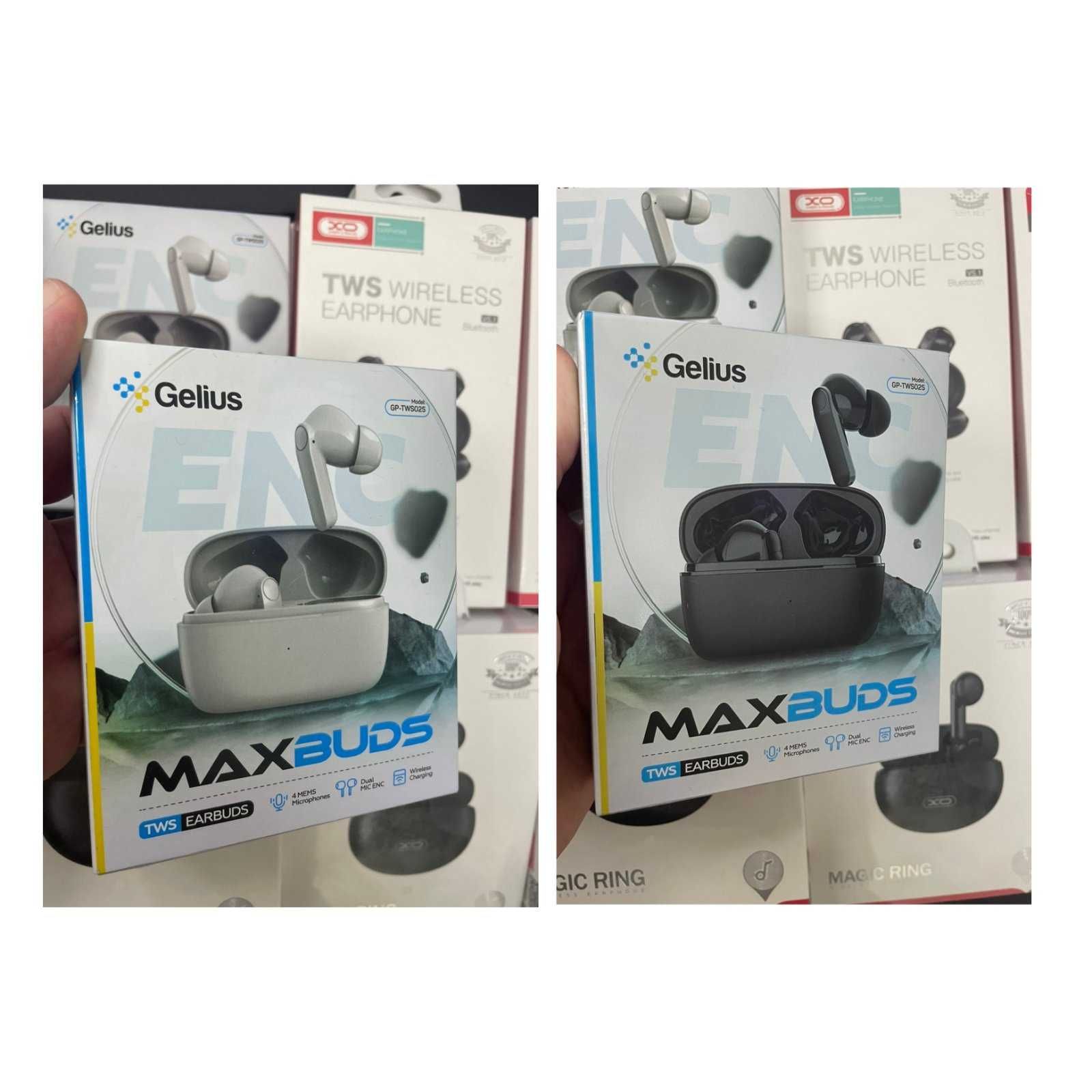 Bluetooth навушники Gelius MaxBuds з бездротовою зарядкою