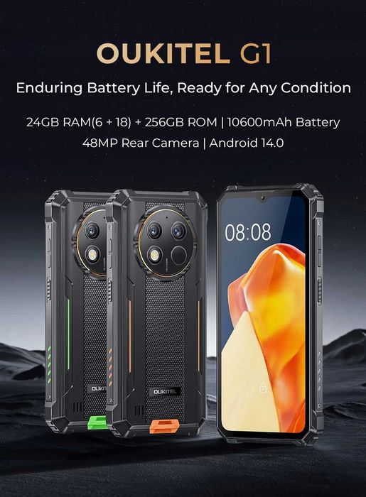Oukitel G1 6GB/256GB IP69K 10600mAh  1.6GHz