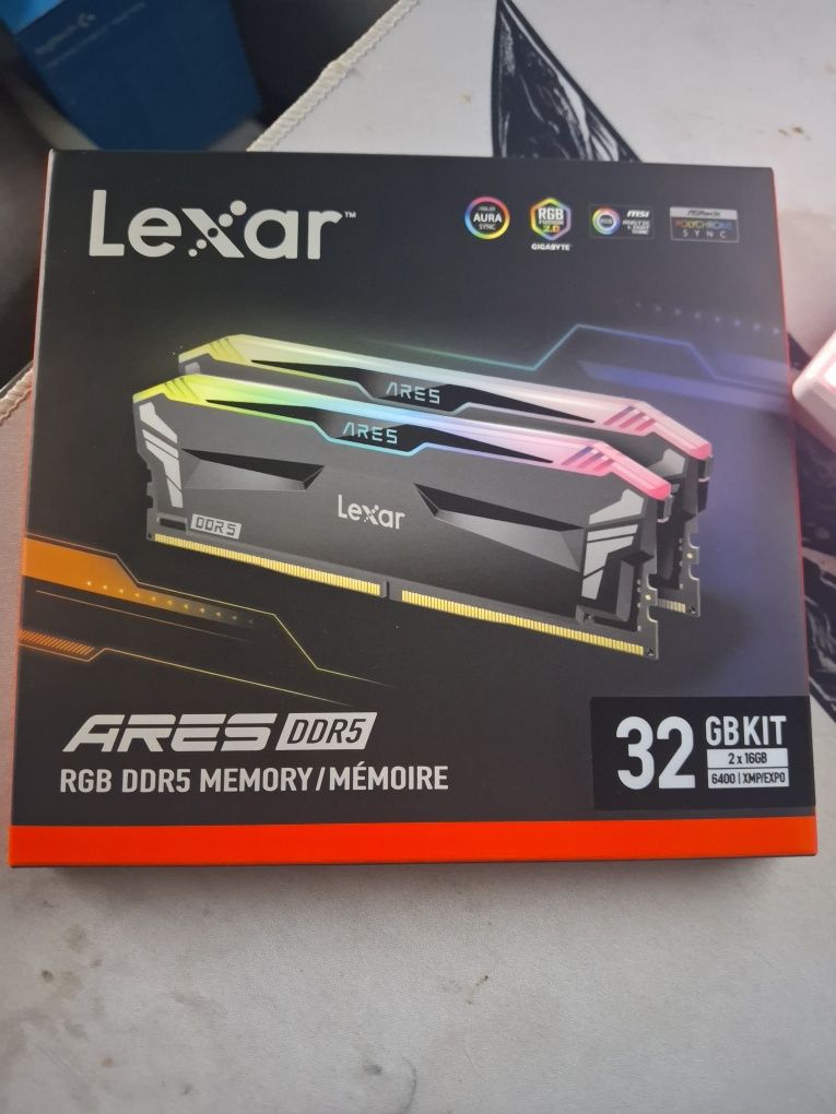 Nowe kości pamięci RAM lexar ares ddr5 32gb 6400mhz