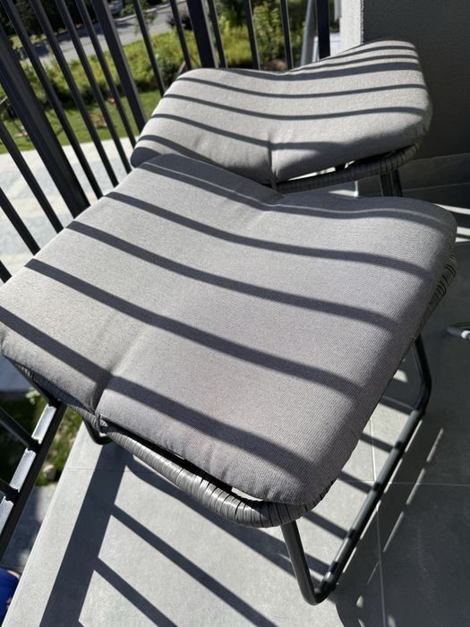 technorattan  meble pufy podnózki taras balkon 2 szt