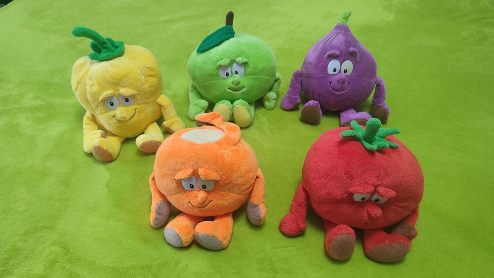 М'які іграшки овочі та фрукти ціна за 5 шт