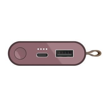 Fresh N Rebel - powerbank 6000mAh USB-C deep mauve, fioletowy - OUTLET