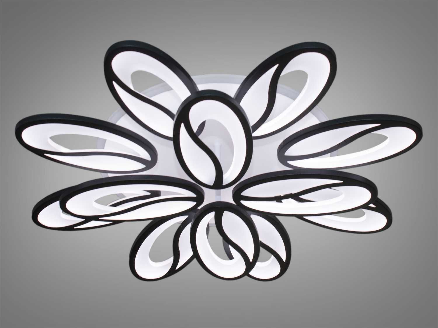 Стельова LED люстра 190W з диммером і підсвіткою