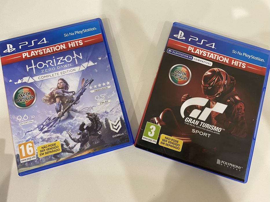 Jogos PS4 GT Gran Turismo Sport e Horizon Zero Dawn