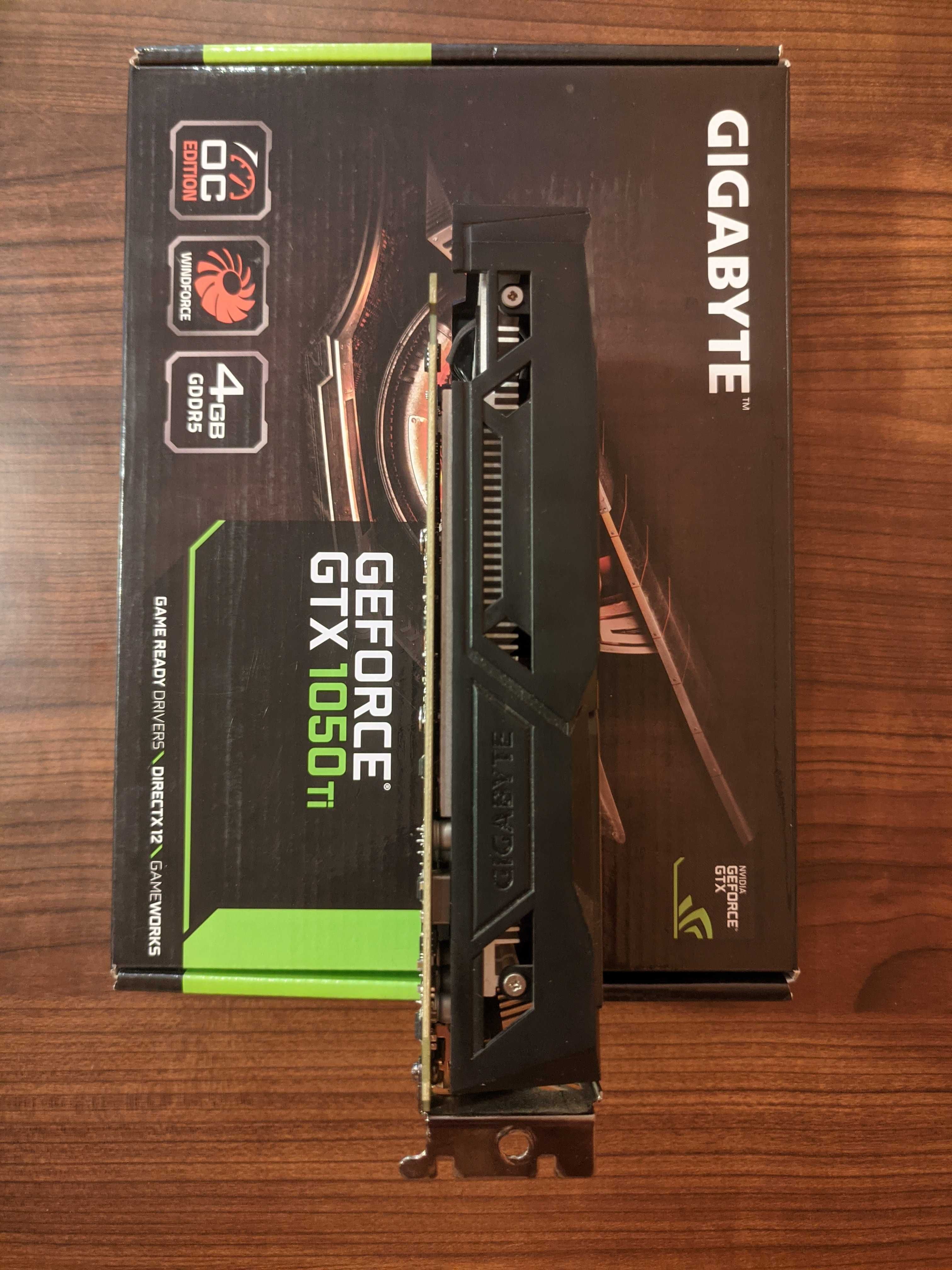 Видеокарта Gigabyte GeForce GTX 1050 Ti OC 4Gb GDDR5 комплект в идеале