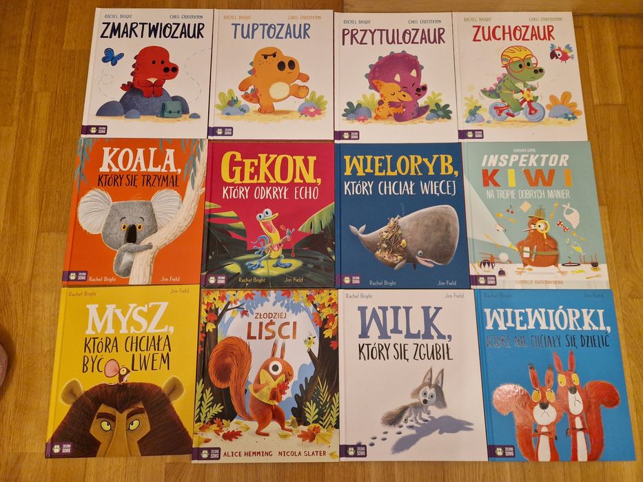Zestaw ksiażek 12 sztuk zielona sowa