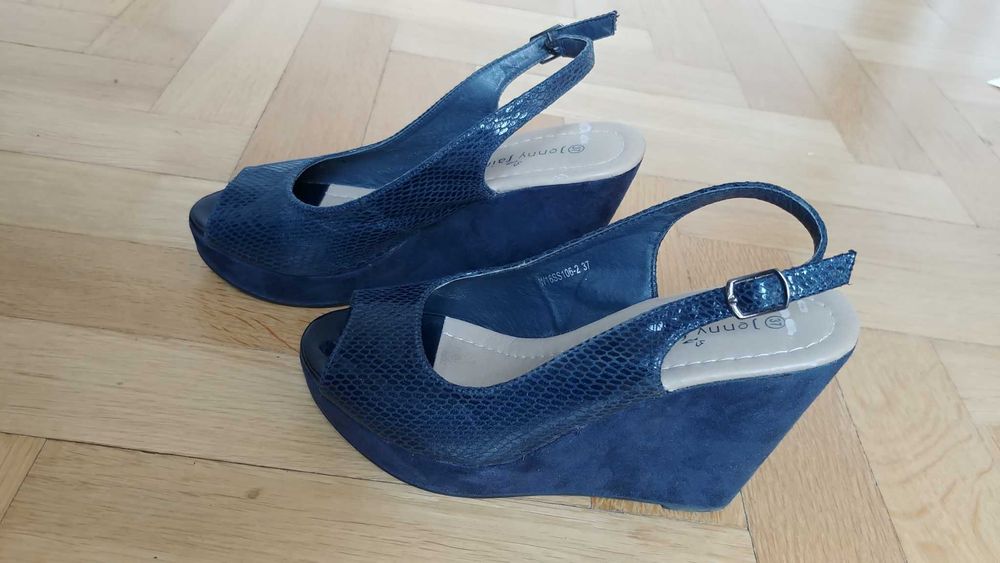 Buty sandały na koturnie Jenny Fairy roz. 37 wys. 10 cm.