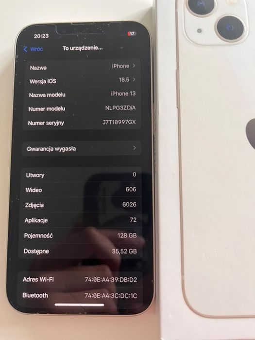 iPhone 13 100% sprawny biały