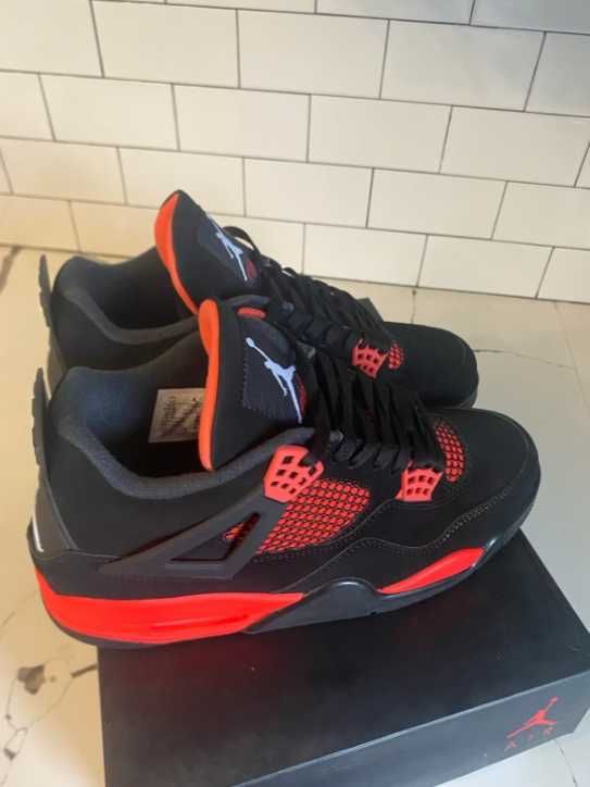 nowy Jordan 4 Retro Red Thunder Moda rozmiar.41