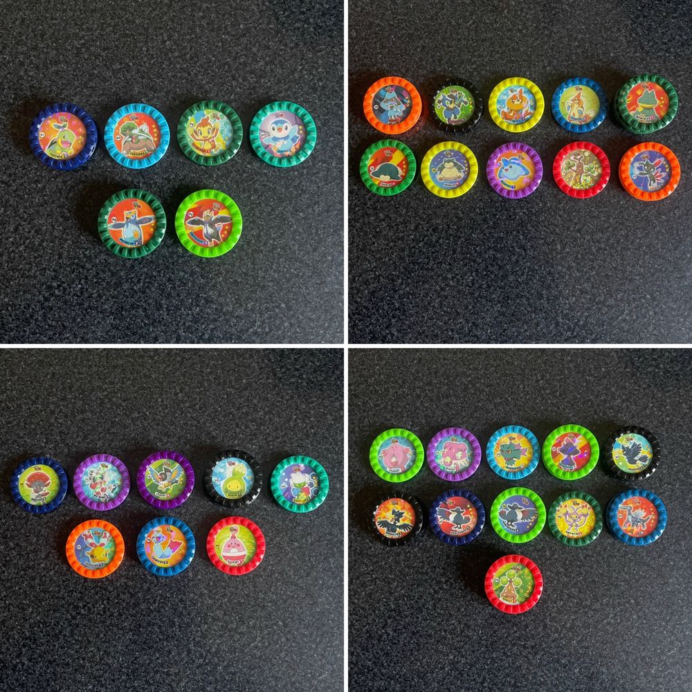 Tazos Pokémon / Digimon / Chin Chan [ Roks / Metal / Staks / Boinx ]