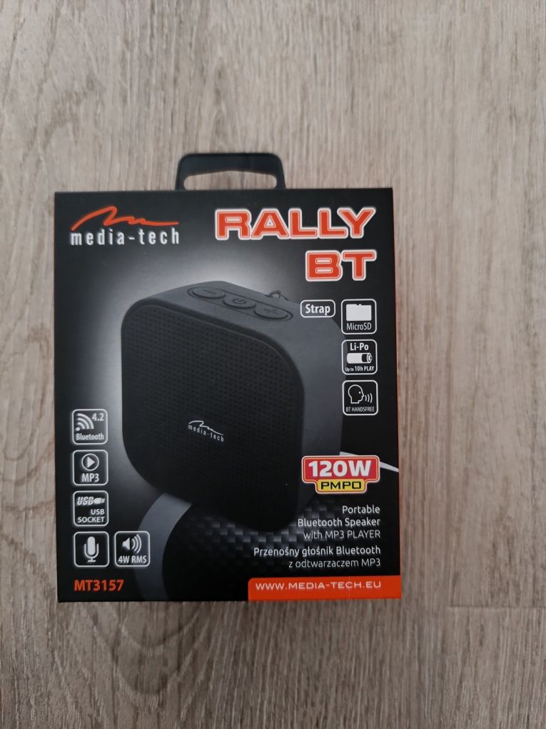 Głośnik przenośny Bluetooth Rally BT NOWY