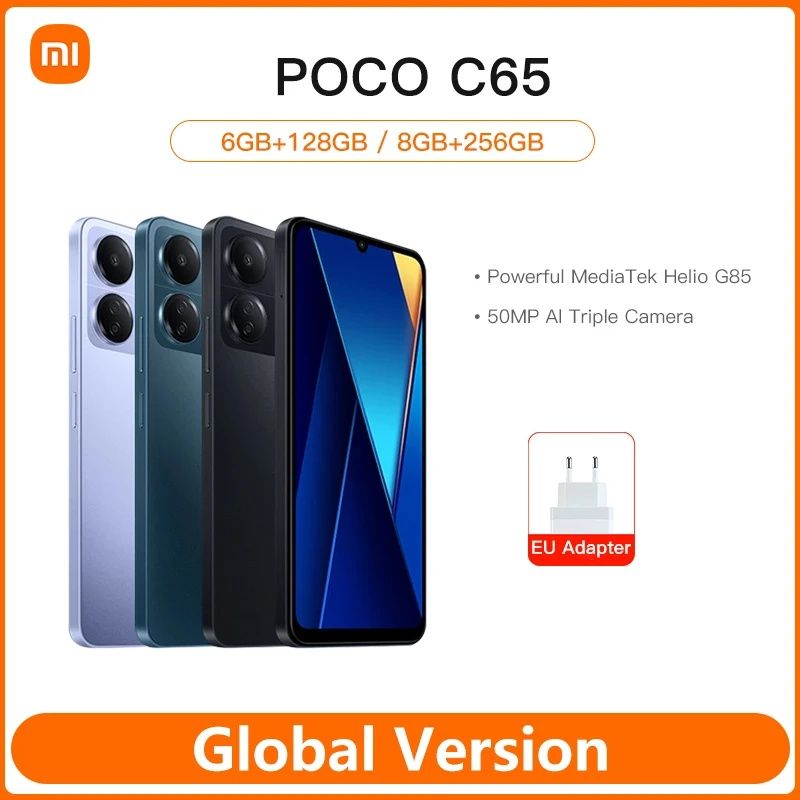 Poco C65 8+256 GB 6.74" 90Гц Helio G85 5000 мАг NFC Xiaomi global vers