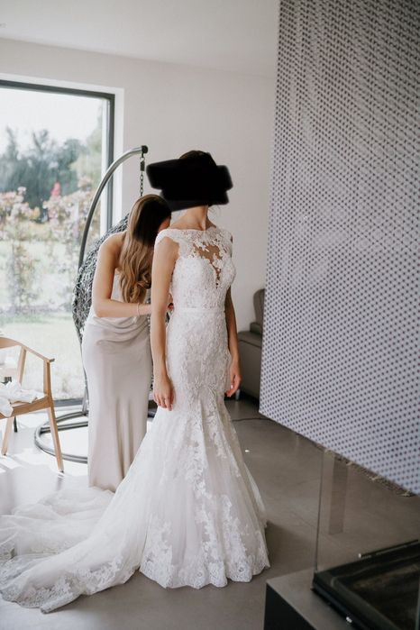 Suknia ślubna Pronovias model Dril xs 34-36 + welon