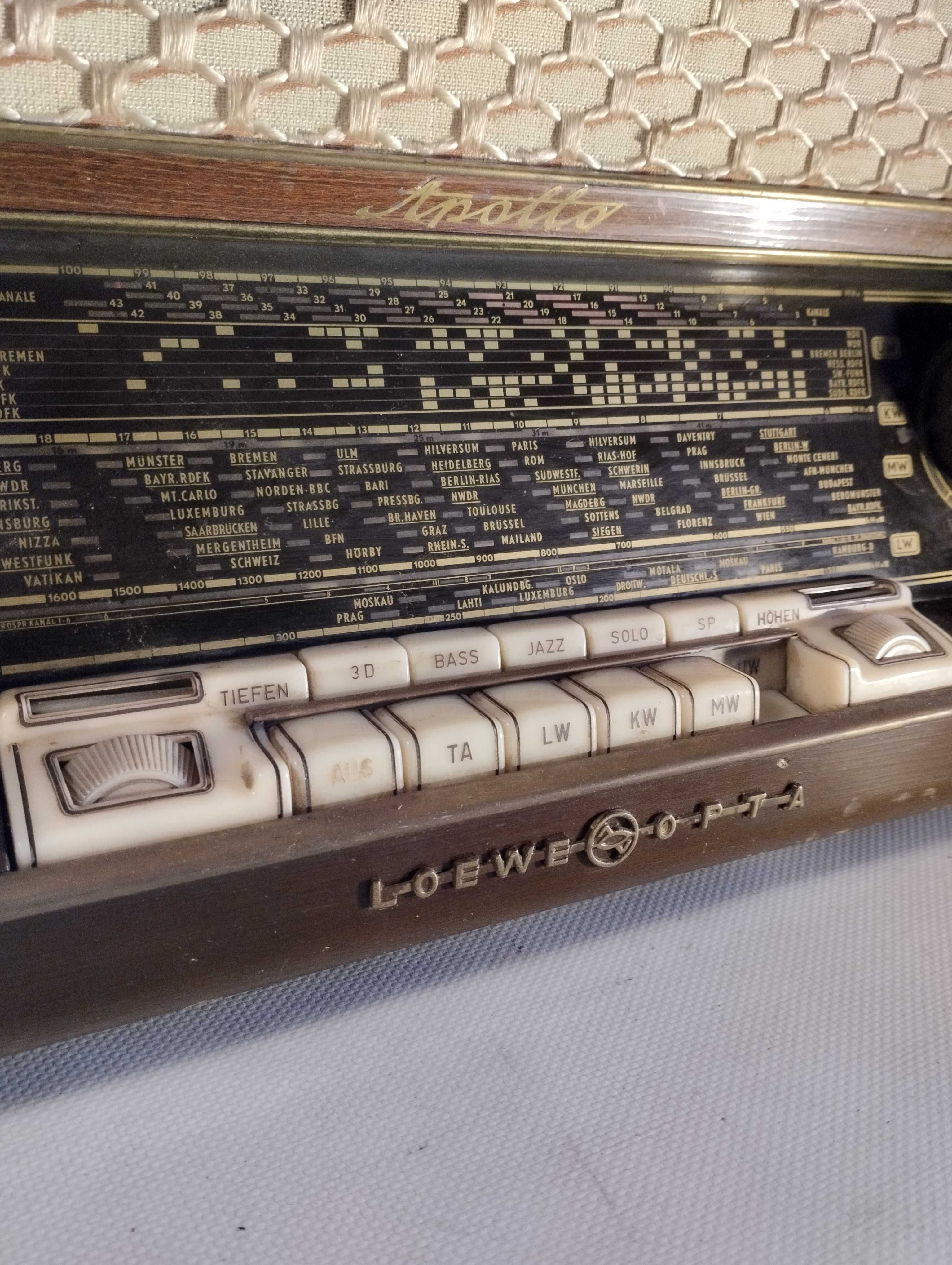 Radio Lampowe Sprawne Loewe Opta Apollo 1761W lata 50