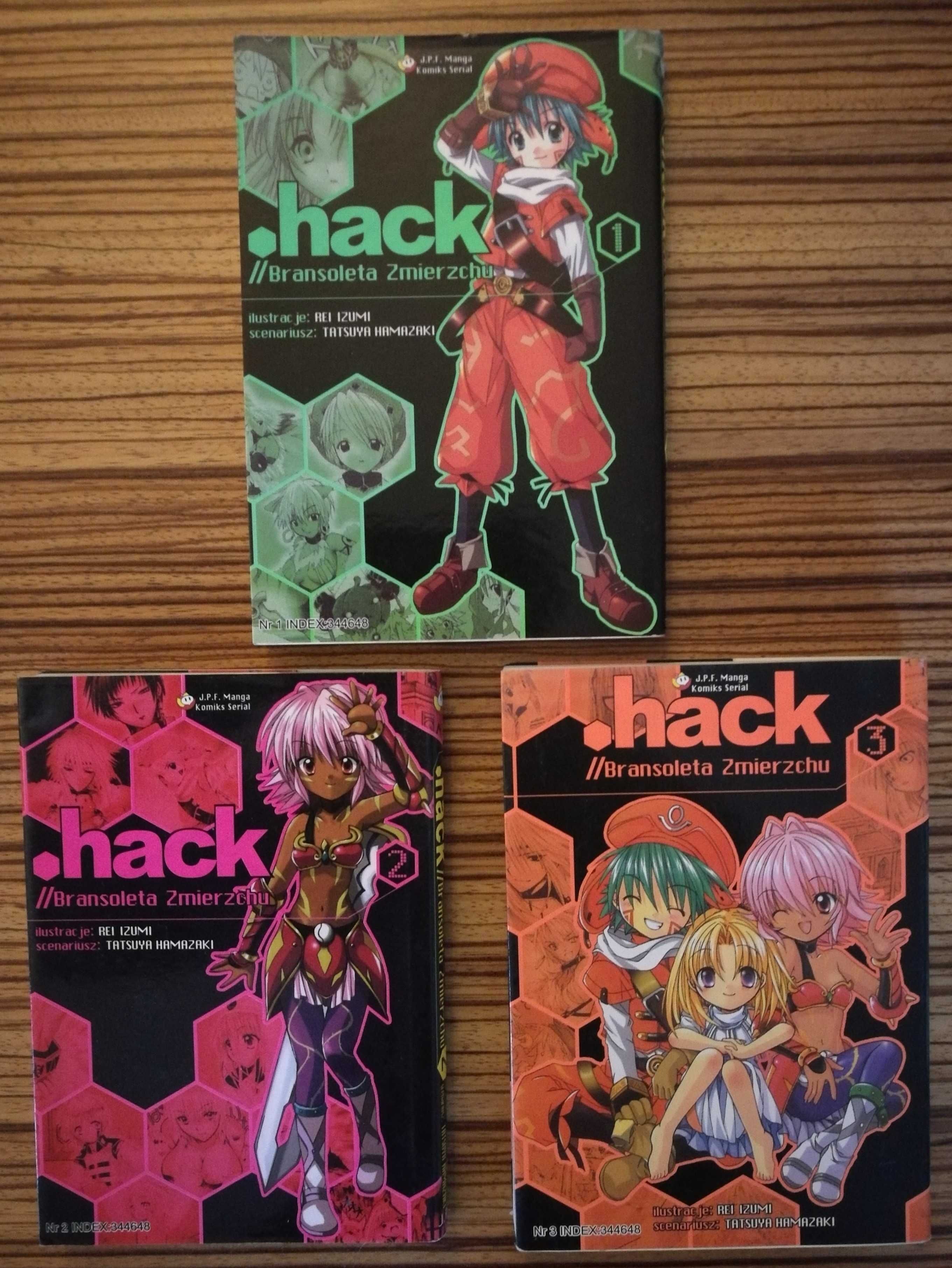 manga .hack// Bransoleta Zmierzchu Hamazaki Izumi  3 części stan bdb