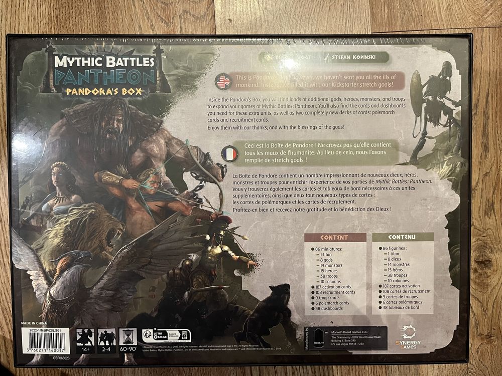 Mythic Battles Pantheon zestaw (core box plus pandora box SG)