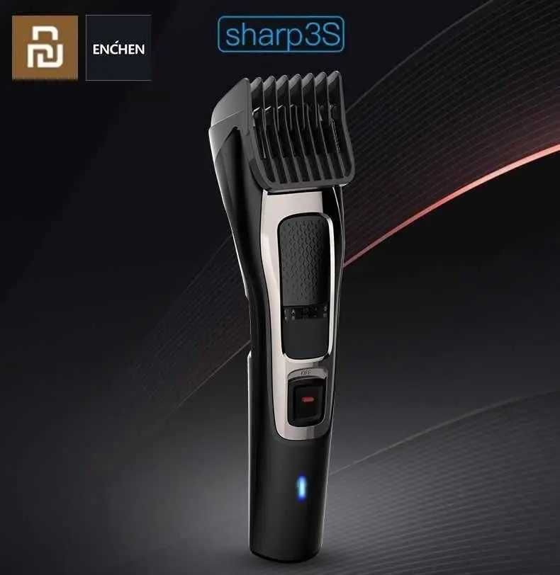 Машинка для стрижки триммер Xiaomi ENCHEN Sharp 3S, ножницы и накидка
