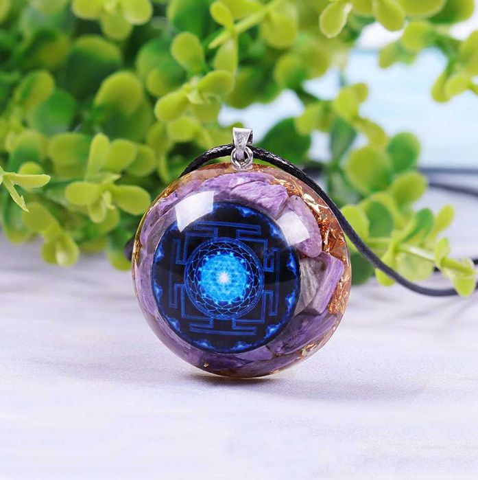 CZAROIT Naszyjnik Orgonitowy Piękny Prezent Naturalny Kamień HIT