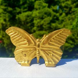 Serwetnik mosiężny motyl, motylek z mosiądzu Vintage figurki mosiężne