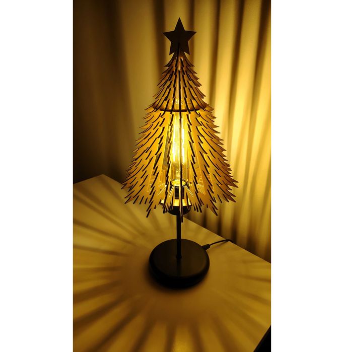 Świecąca drewniana choinka - ozdoba świąteczna/idealna na prezent vIII