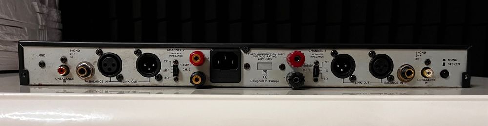 Profesjonalny wzmacniacz mocy stereo 2x120w Rms