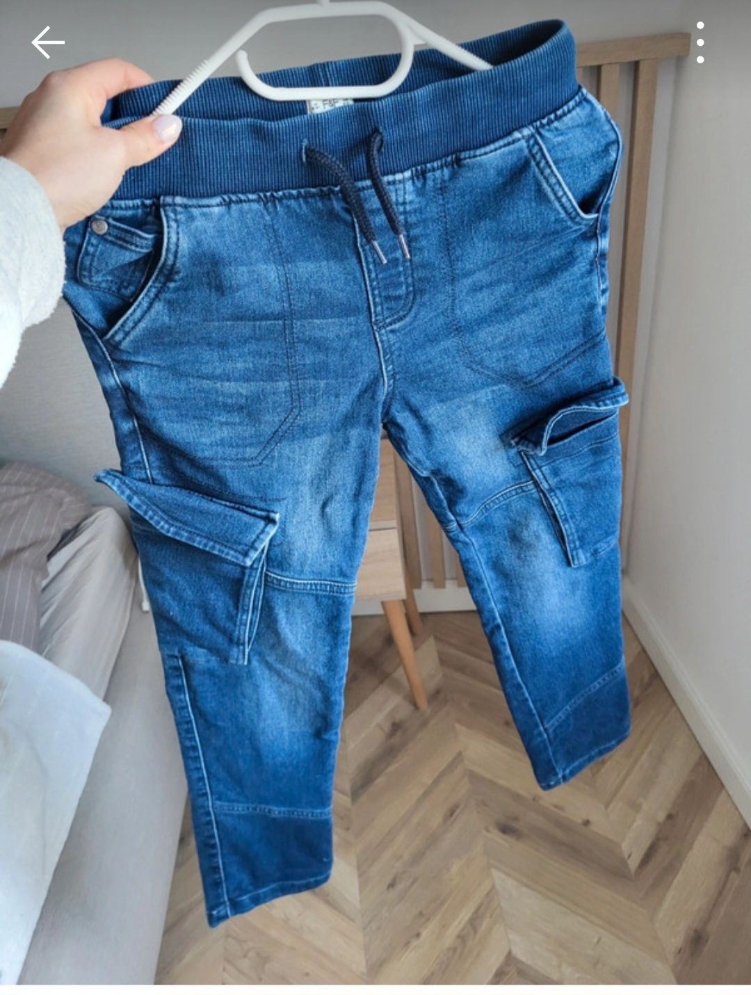 Spodnie miękkie jeansowe bojówki