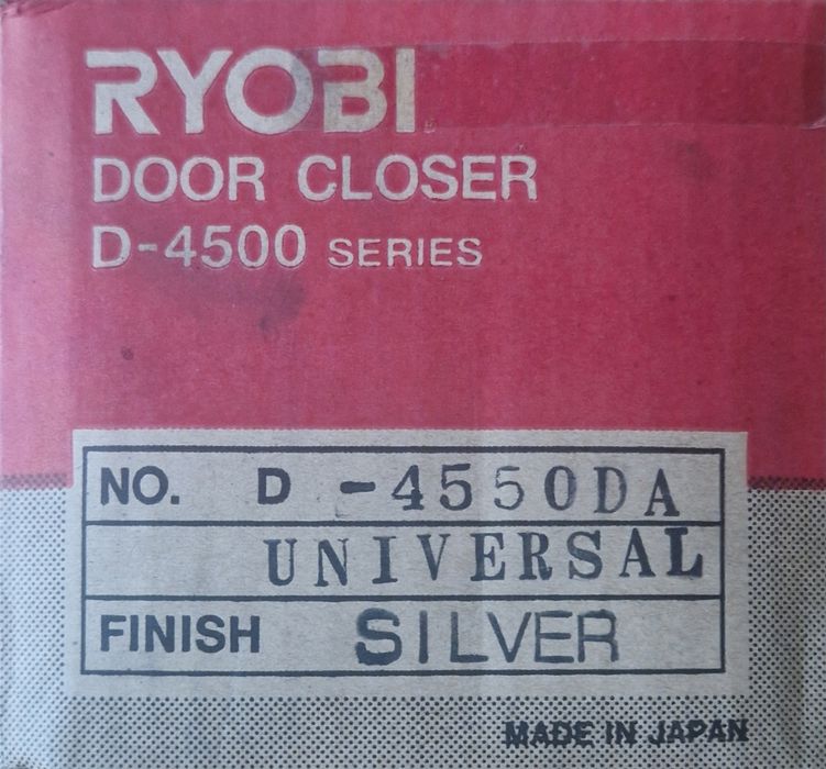 Доводчики для дверей Ryobi D-4550
Доводчики накладні
