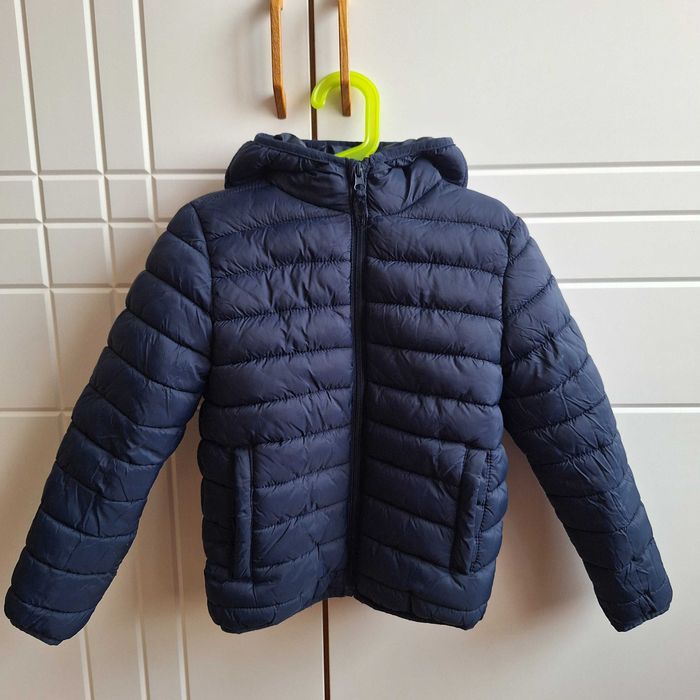Chłopięca kurtka przejściowa granatowa roz. 128, 7-8 lat