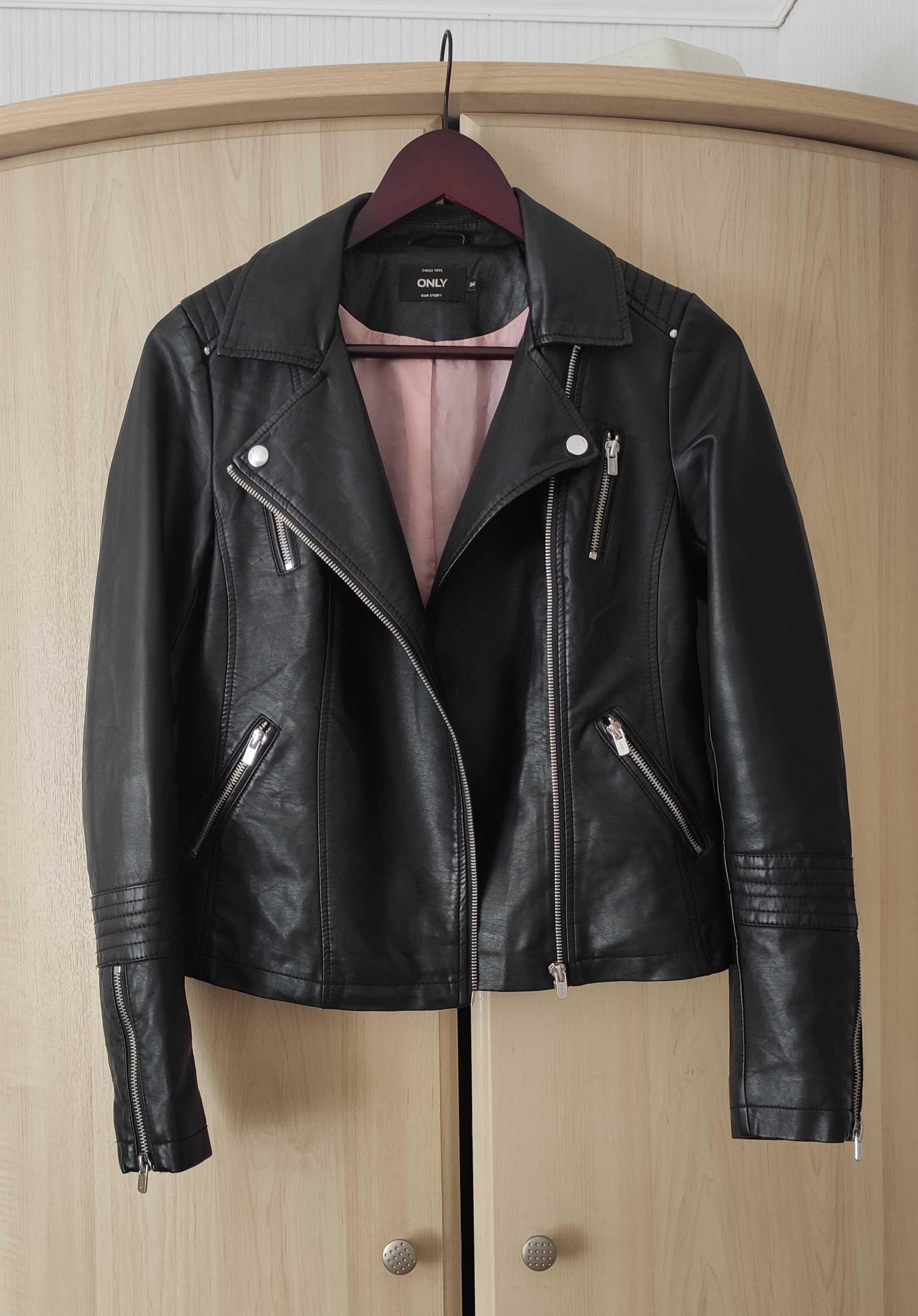 Жіноча куртка ONLY ONLGEMMA FAUX Leather Biker, 34 розмір