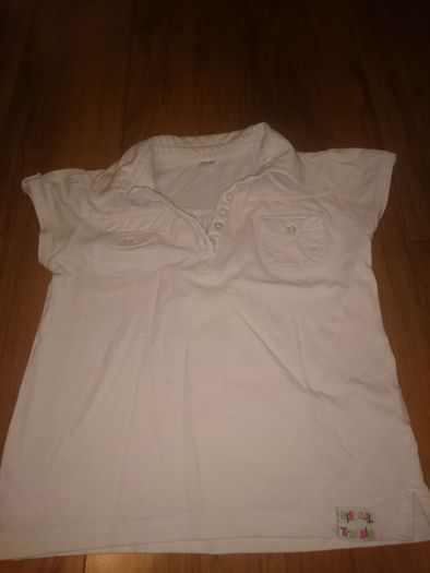 Biała bluzeczka 122 na 128