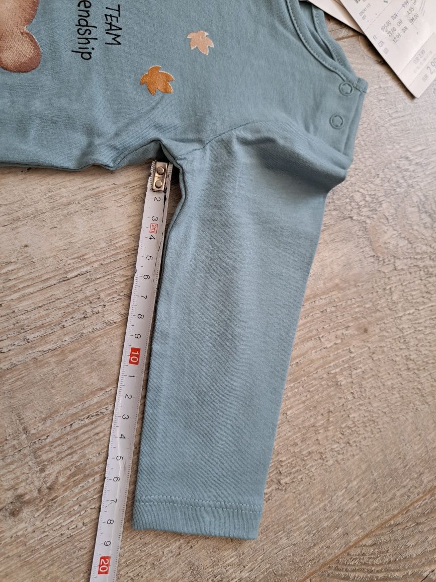 T-shirt/ bluzka niemowlęcą dł  rękaw,  Miś, wiewiórka - rozm 68